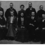 Bedford College Principal, art professor and science staff (1903). Catherine Raisin is on the right-hand end of the back row. Image courtesy of RHUL: PP60/2/1/1/4/3/1 Archives, Royal Holloway, University of London. Not to be re-used without permission.