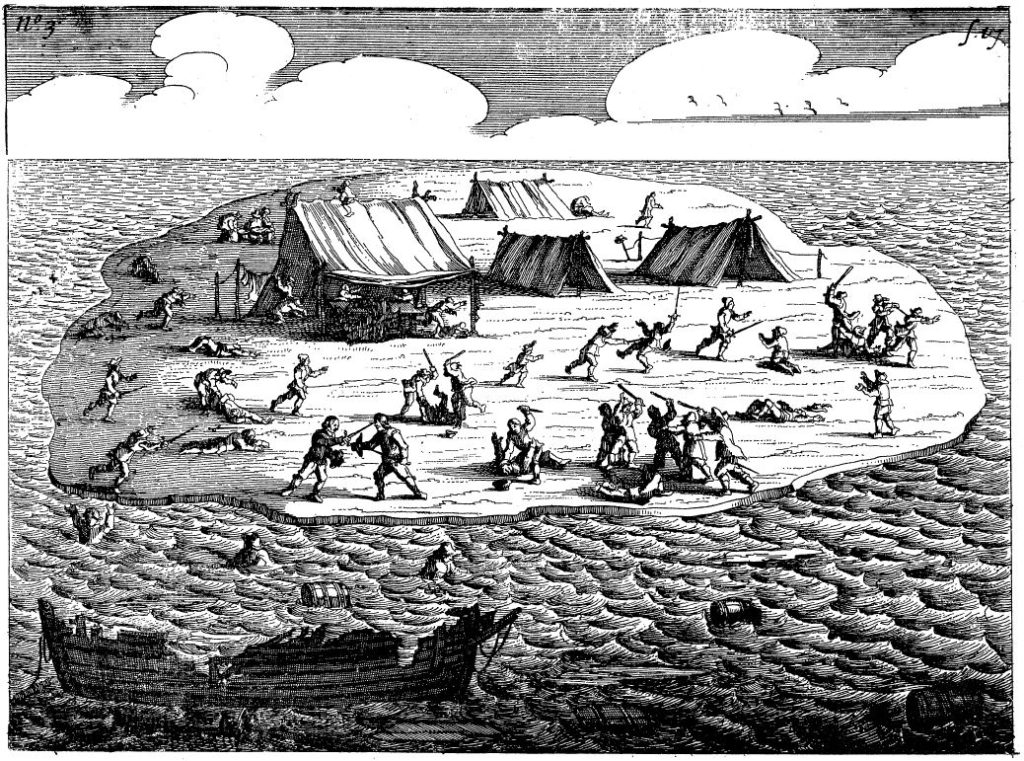 Illuistration from the Unlucky Voyage of the ship Batavia