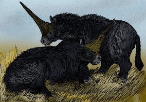 Apokryltaros at English Wikipedia, 2007. My reconstruction of the "Giant Unicorn" rhinoceros, Elasmotherium sibiricus of Pleistocene Siberia (C) Stanton F. Fink