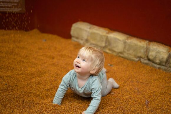 Children at Jorvik Viking Centre's 'Tiny Diggers'. Image courtesy York Archaeological Trust.