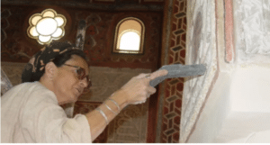 Dr. Radi working on the Amiriya Madrasa